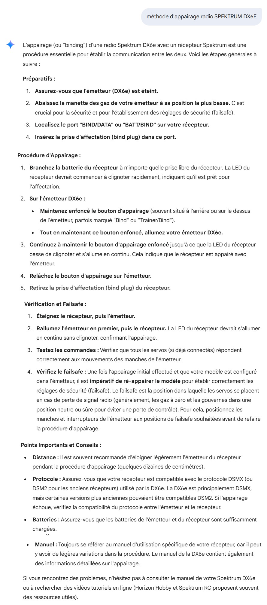 Méthode d'appairage